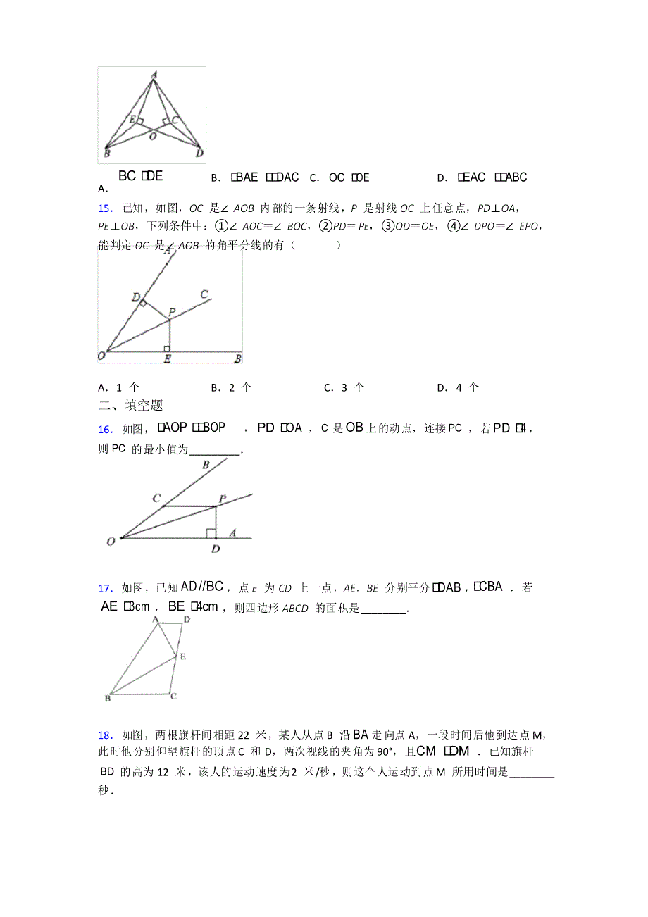 威海市八年级数学上册第十二章《全等三角形》复习题(培优专题)_第4页