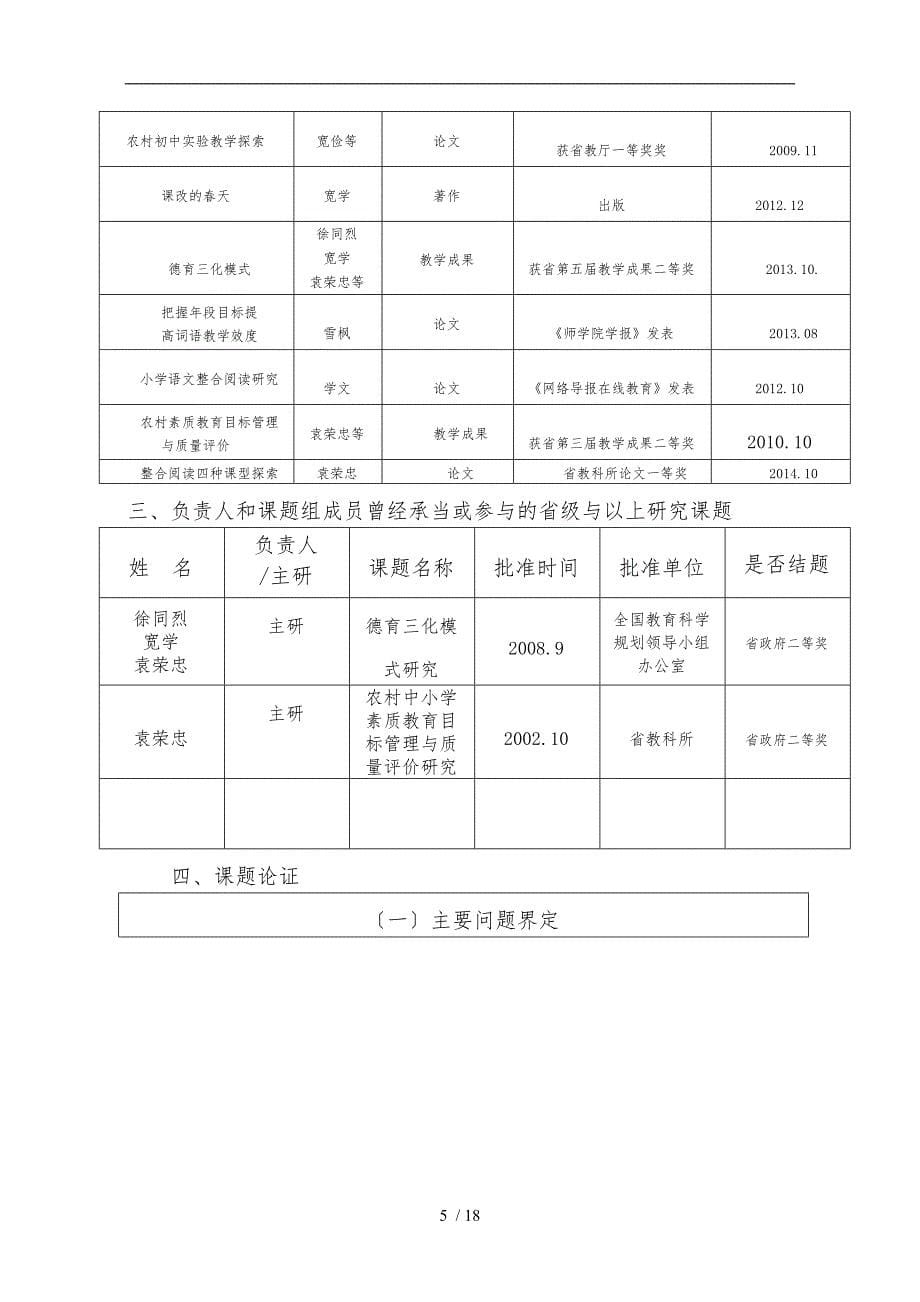 2015-整合阅读-省级课题立项申请_第5页