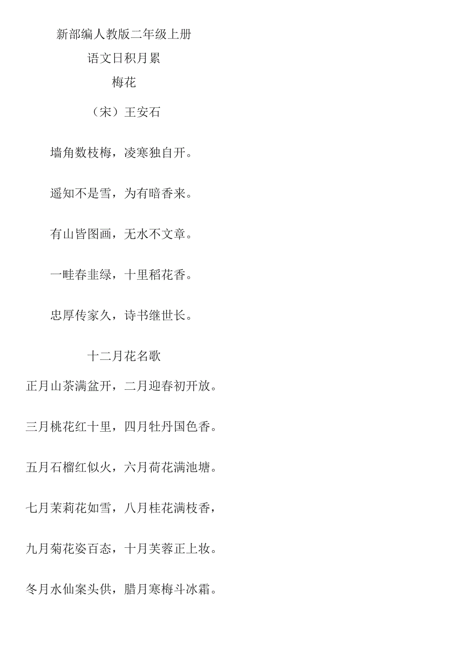 (完整word版)新部编人教版二年级语文园地日积月累.doc_第1页
