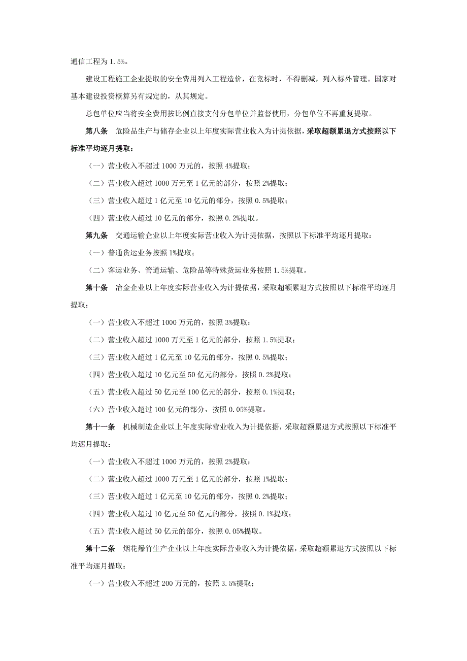 企业安全生产费用提取和使用管理办法-财企2012-16号文--国家.doc_第3页