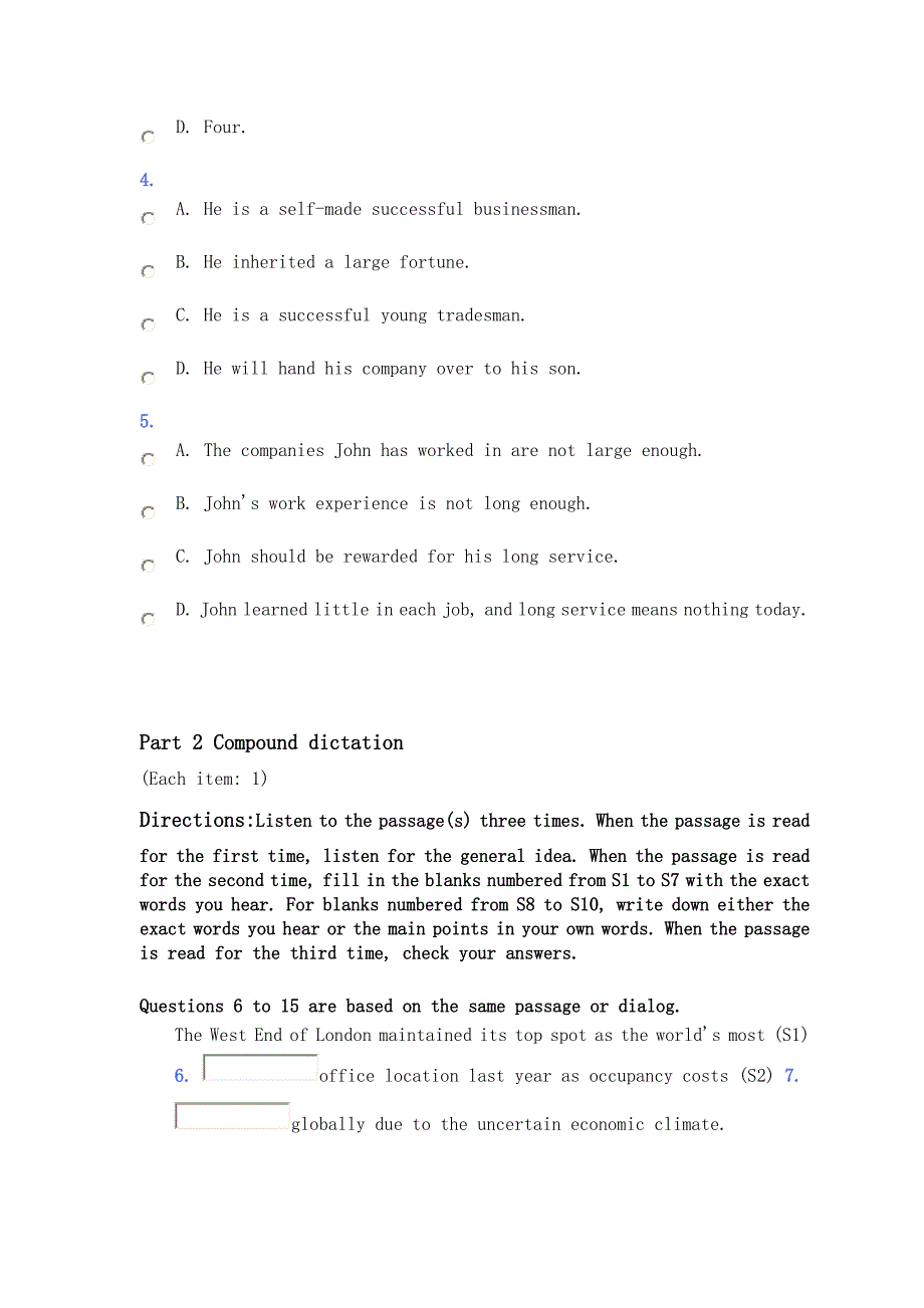 大学英语综合教程B4-U4听力训练及答案_第2页