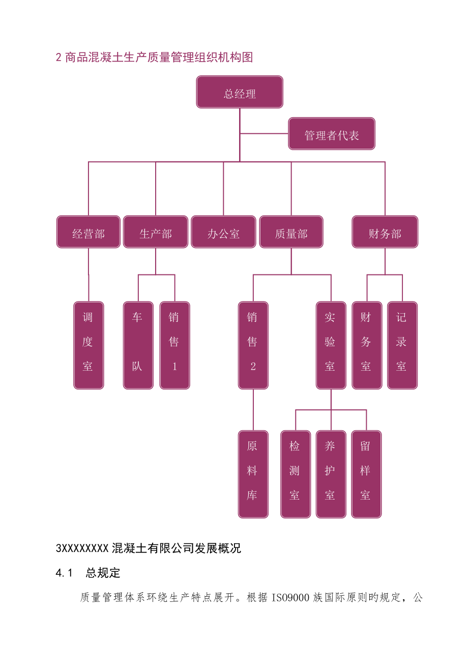 混凝土公司质量管理标准手册_第4页