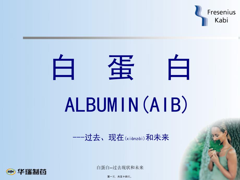 白蛋白过去现状和未来课件_第1页