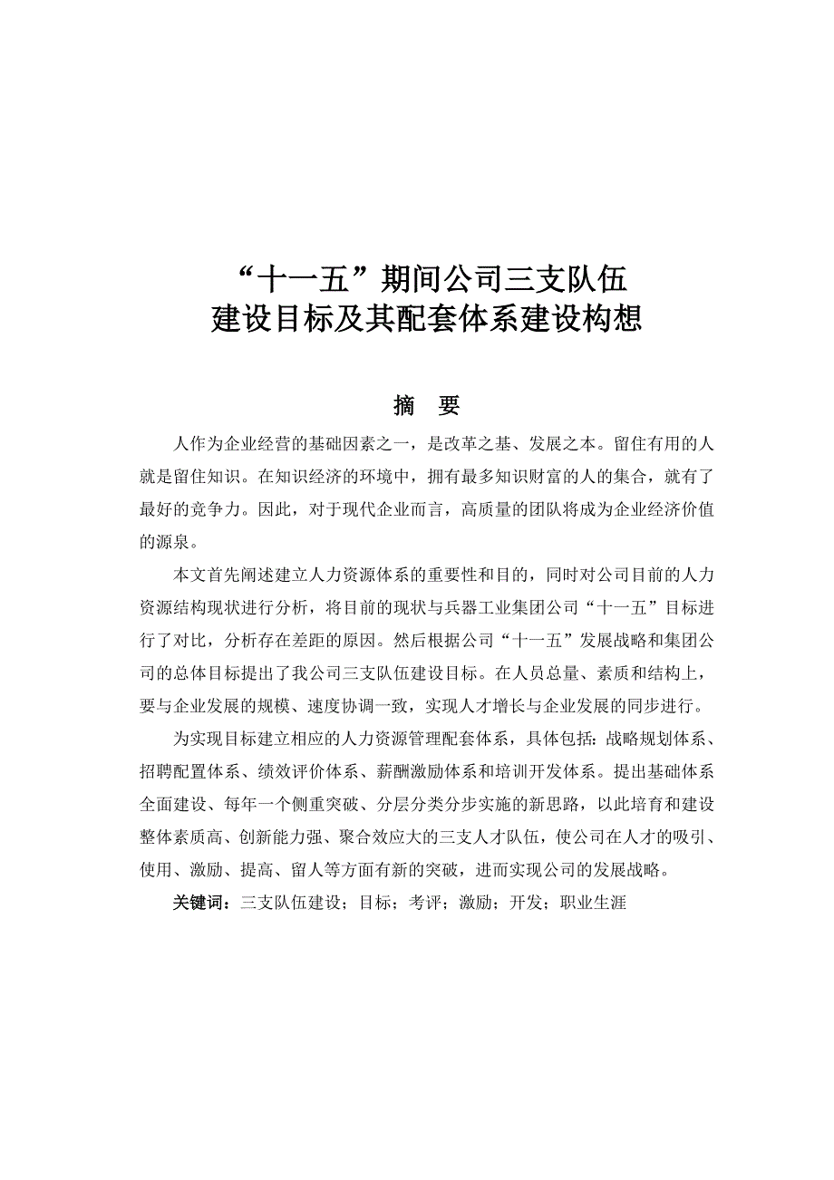 某公司人才队伍队伍建设规划.doc_第1页