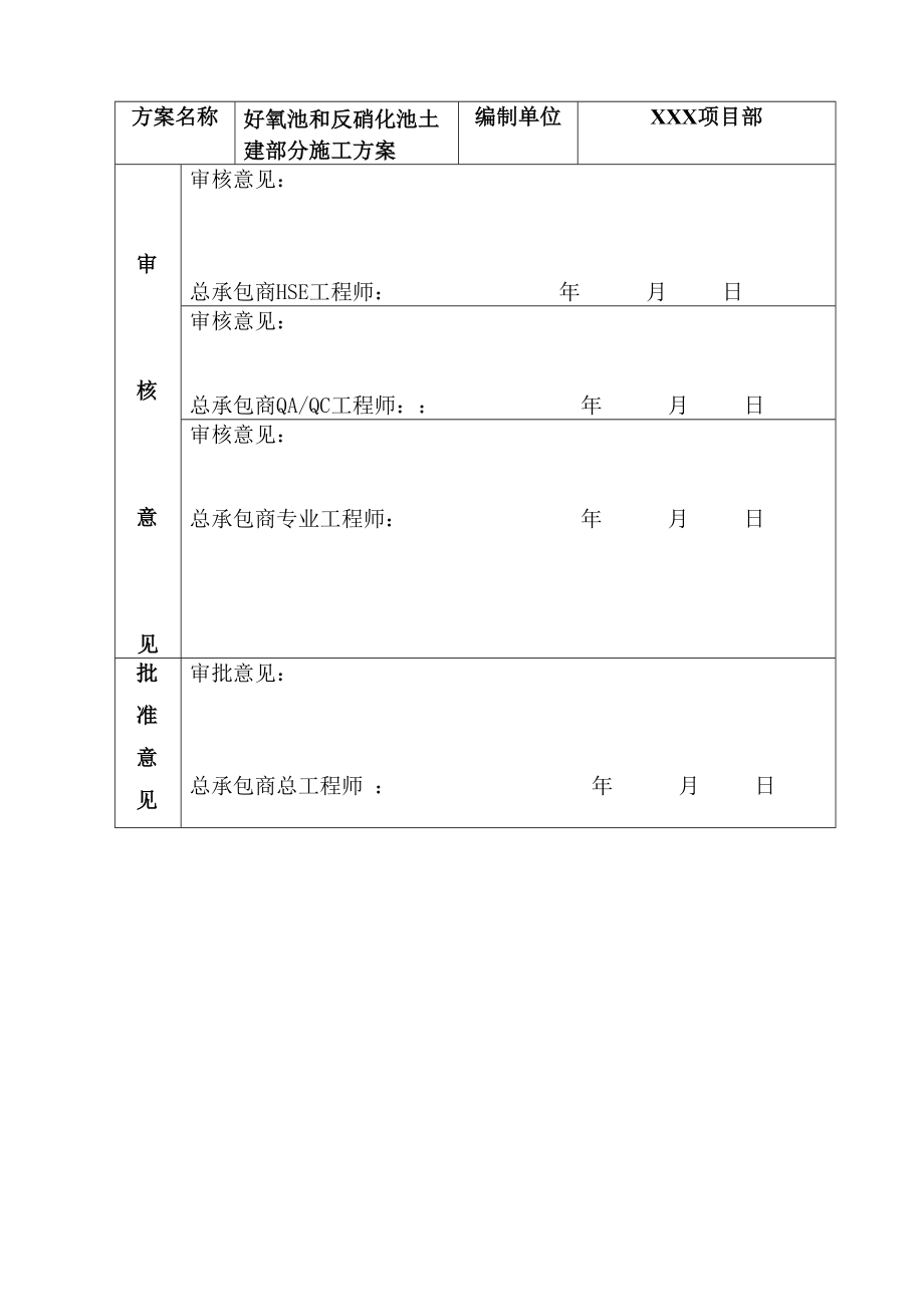 好氧池反硝化池土建施工方案_第2页