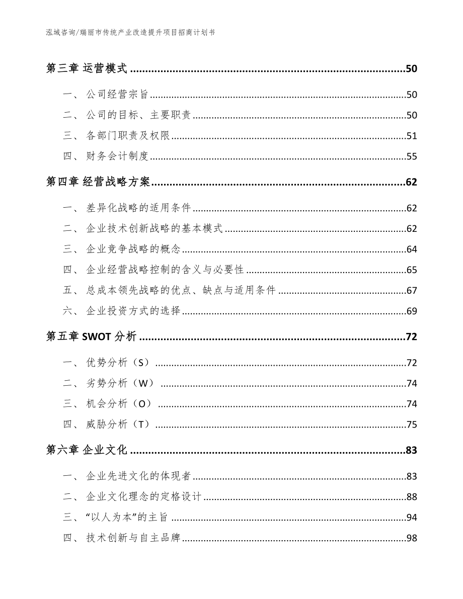 瑞丽市传统产业改造提升项目招商计划书_模板范文_第2页