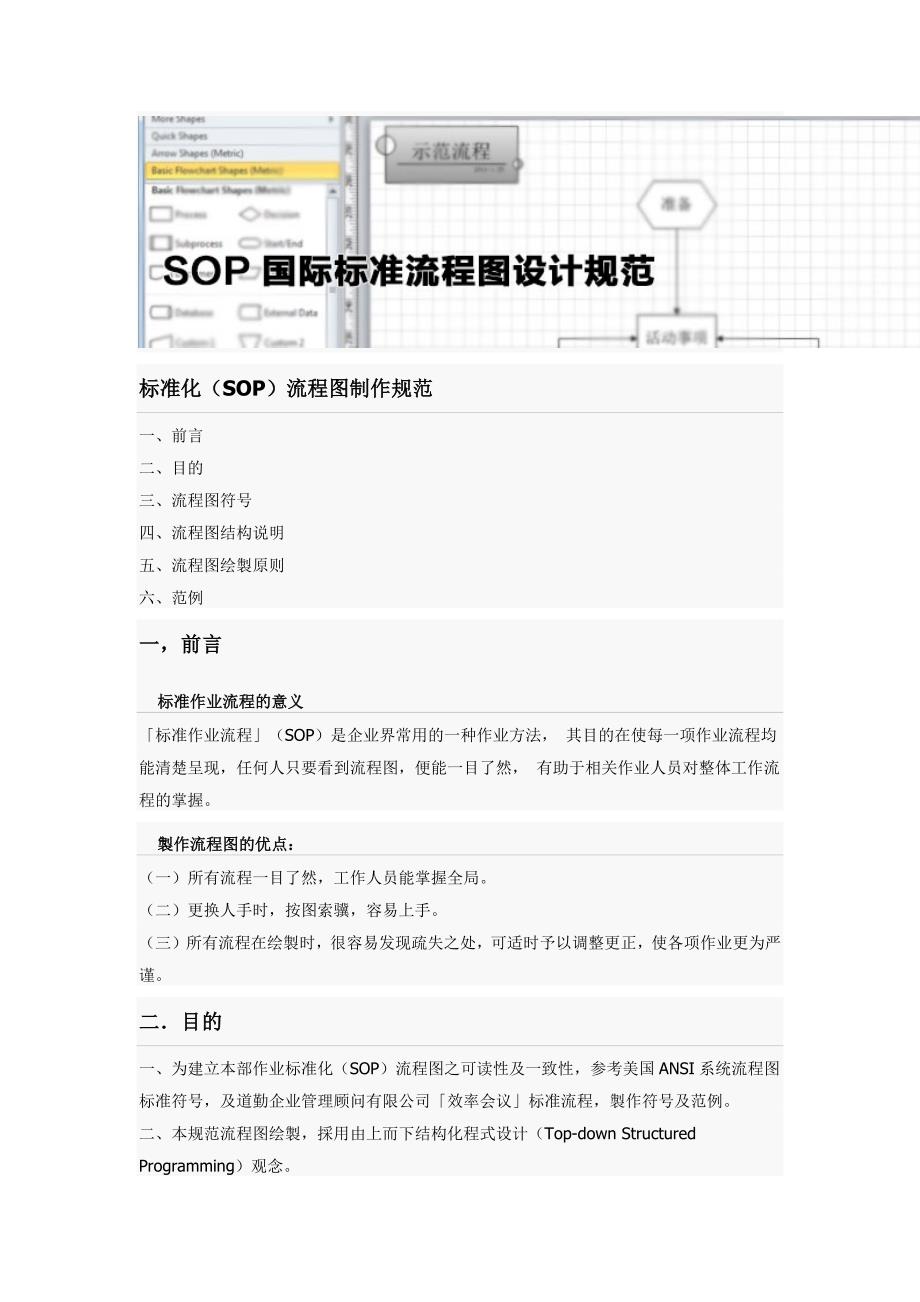 标准化(SOP)流程图制作规范_第1页