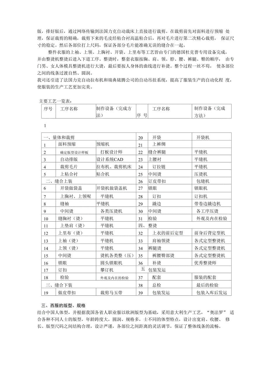 服装厂西服生产工艺流程_第2页