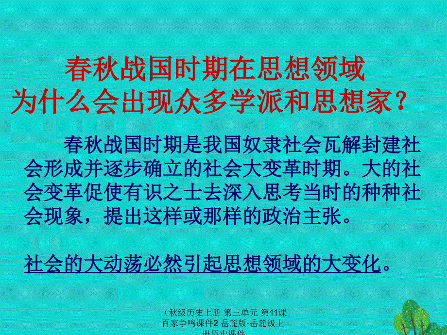 最新历史上册第三单元第11课百家争鸣课件2岳麓版岳麓级_第3页