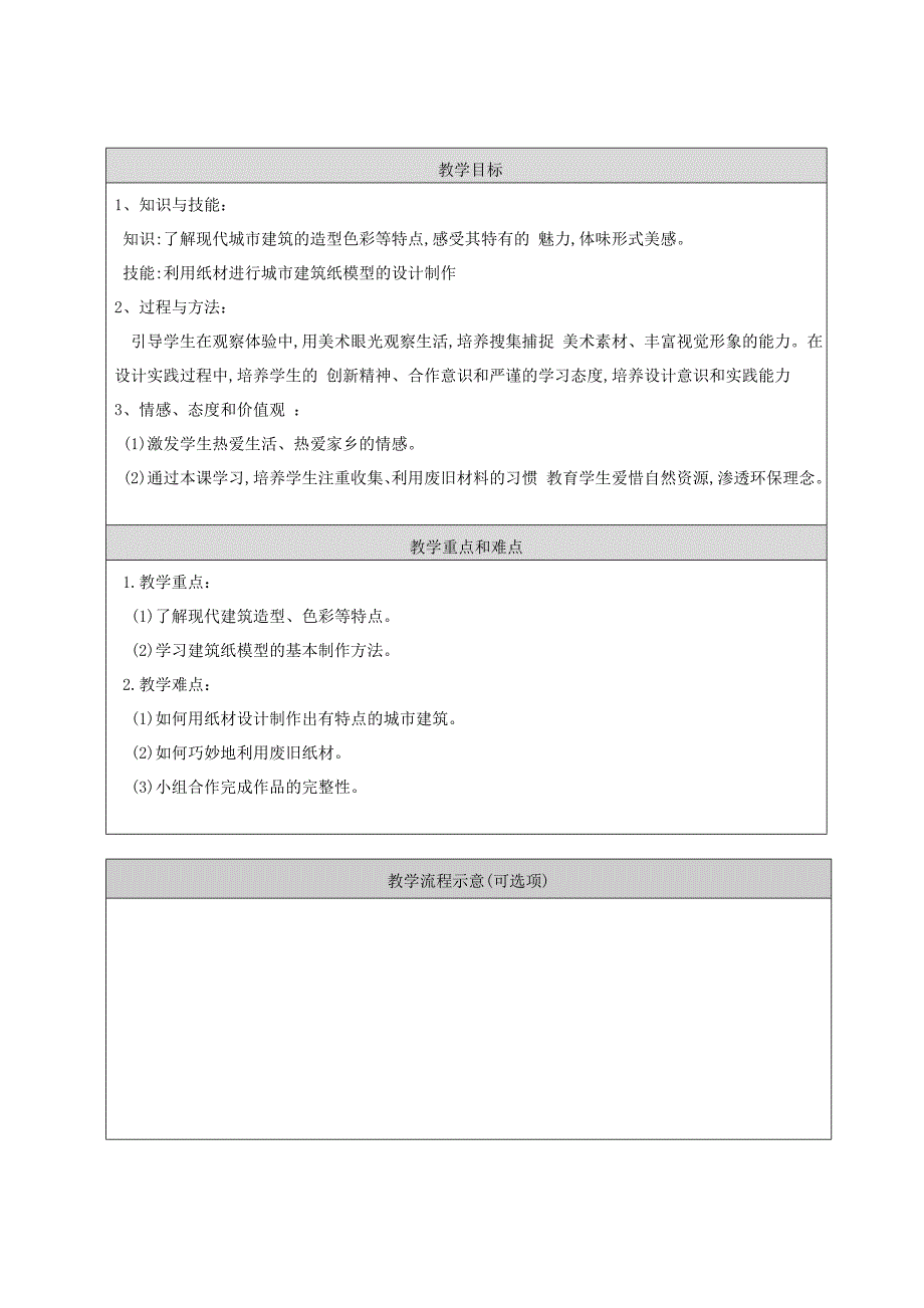 五年级美术下册《 建筑纸模型》教学设计_第3页