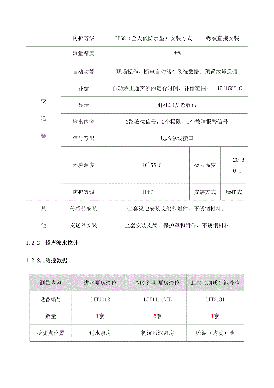 典型污水处理流程仪表设置说明_第4页