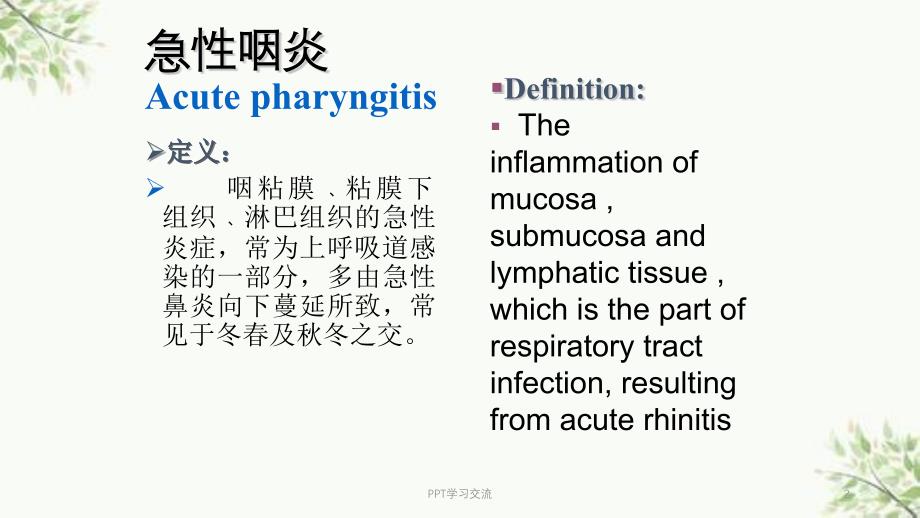 急慢性咽炎ppt课件_第2页