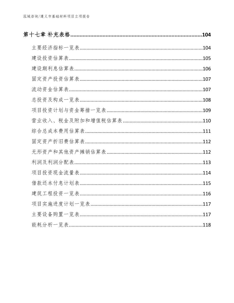 遵义市基础材料项目立项报告_第5页