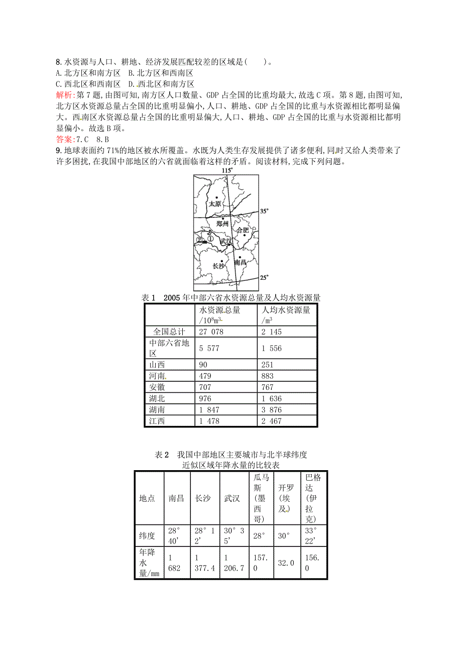 【精品】高中地理 3.3可再生资源的合理利用与保护练习含解析新人教版选修6_第3页