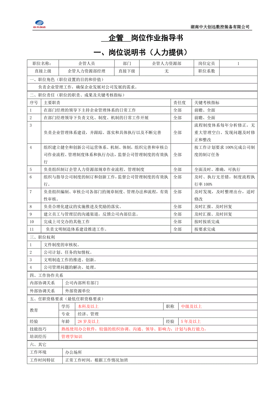 岗位作业指导书编制计划0523_第2页