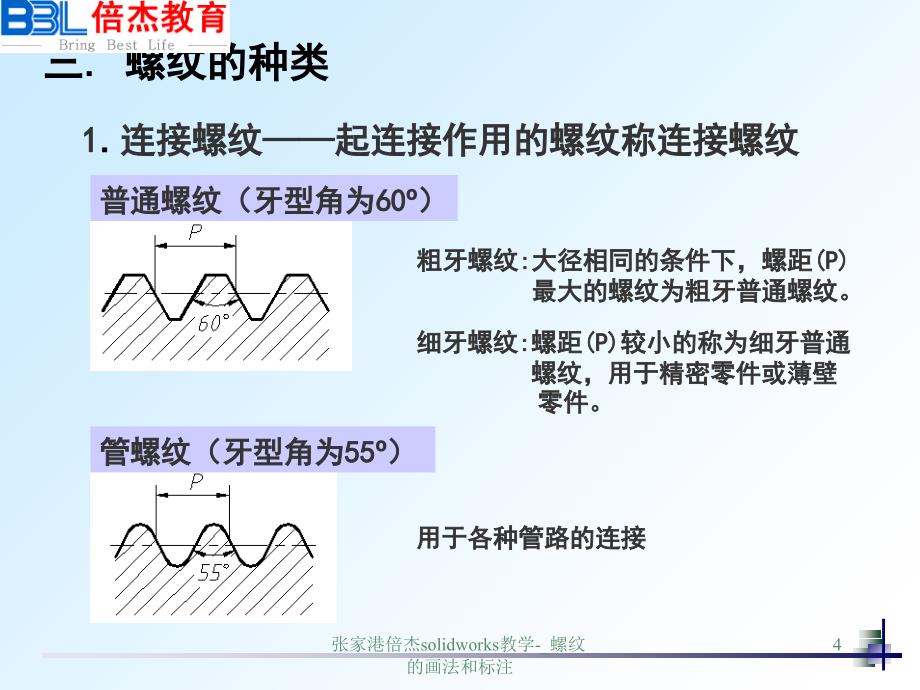 张家港倍杰solidworks教学-_螺纹的画法和标注课件_第4页