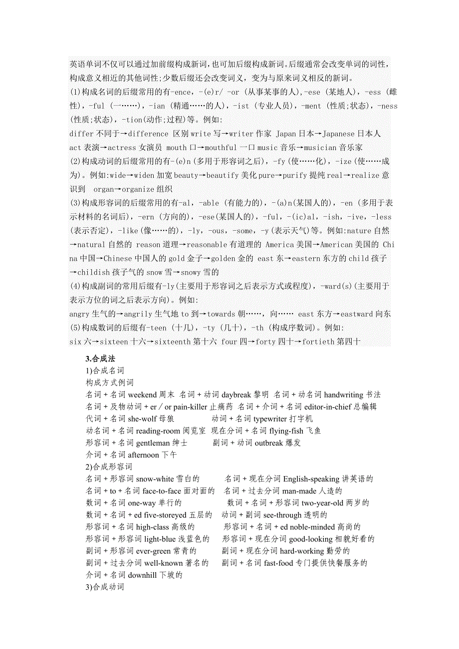 初中英语构词法练习题_第2页