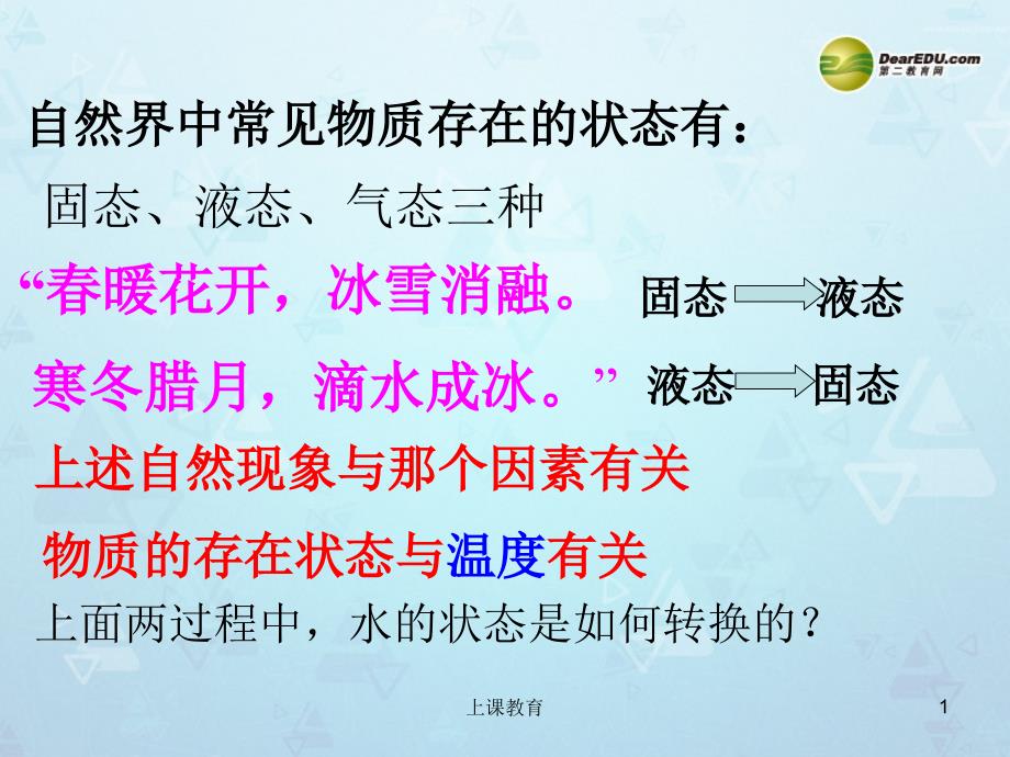 山东省阳信县第一实验学校八年级物理上册3.2熔化与凝固课件新版新人教版教学文书_第1页