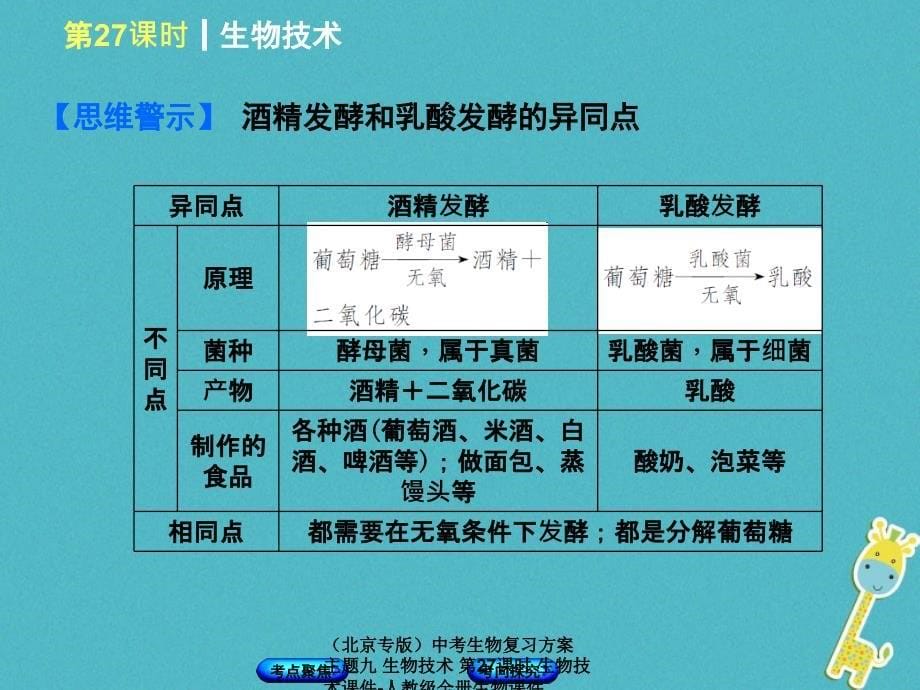 中考生物复习方案主题九生物技术第27课时生物技术课件_第5页