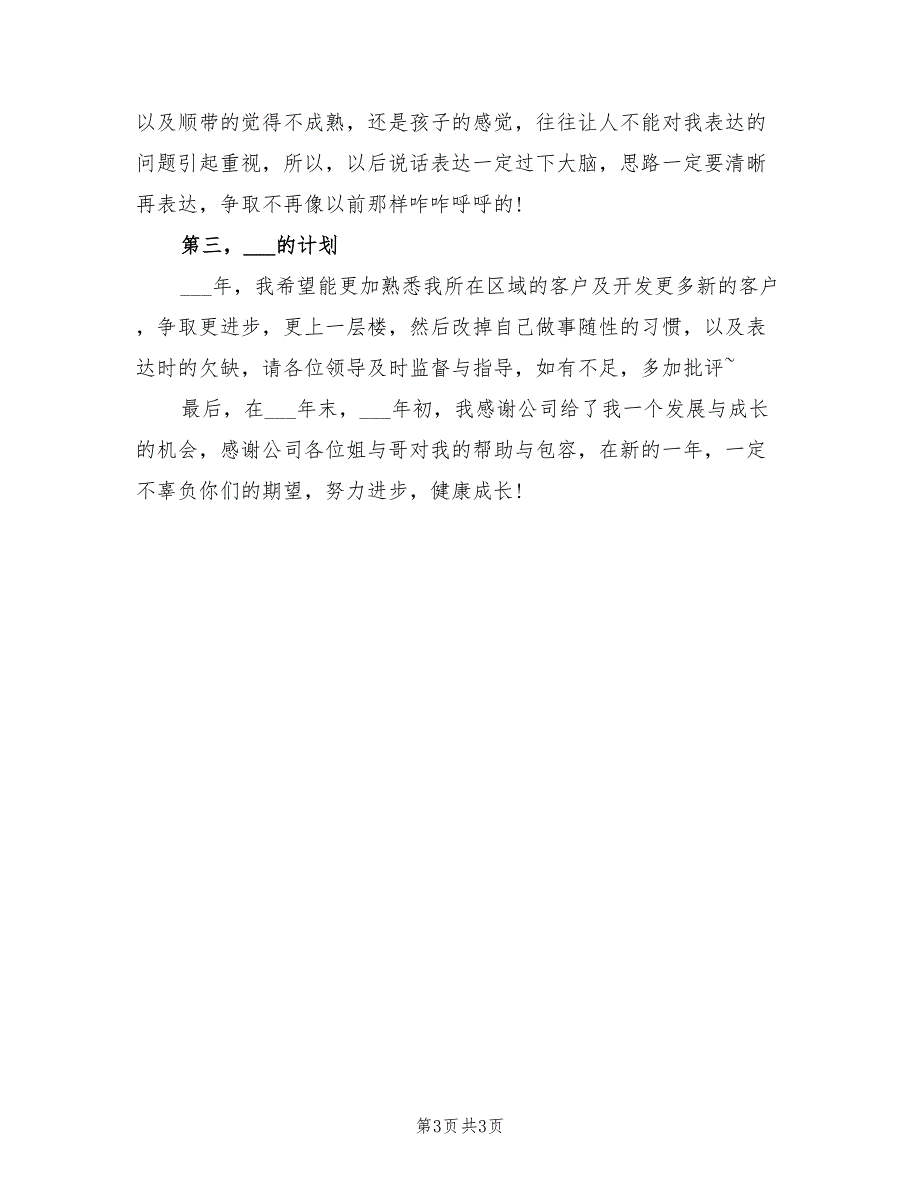 2022年区域经理工作计划范文_第3页