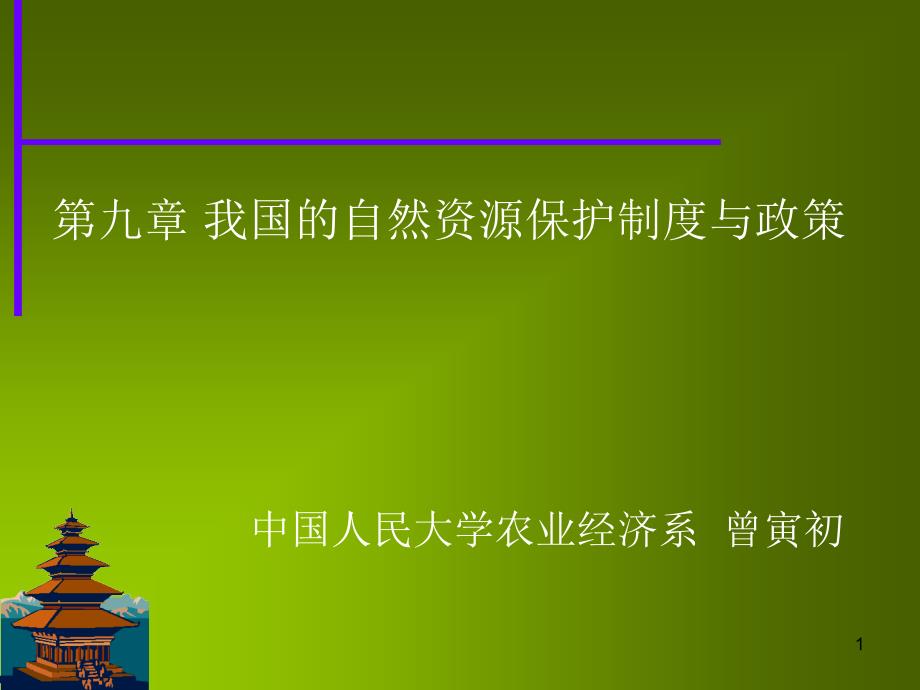 我国的自然资源保护制度与政策PPT参考课件_第1页