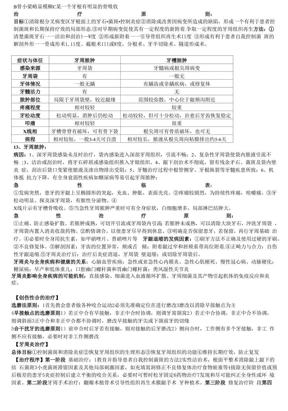 口腔牙周病学复习重点个人总结汇编_第5页