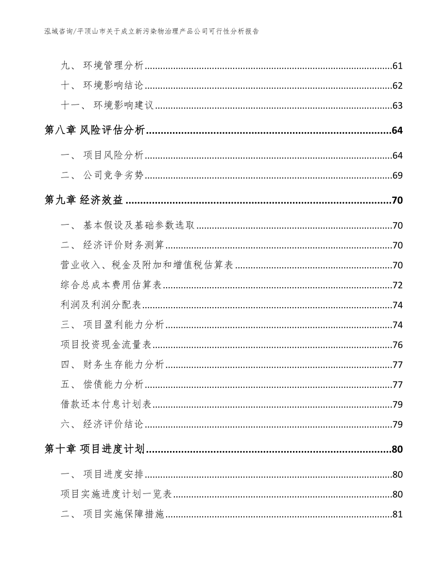 平顶山市关于成立新污染物治理产品公司可行性分析报告_范文_第5页