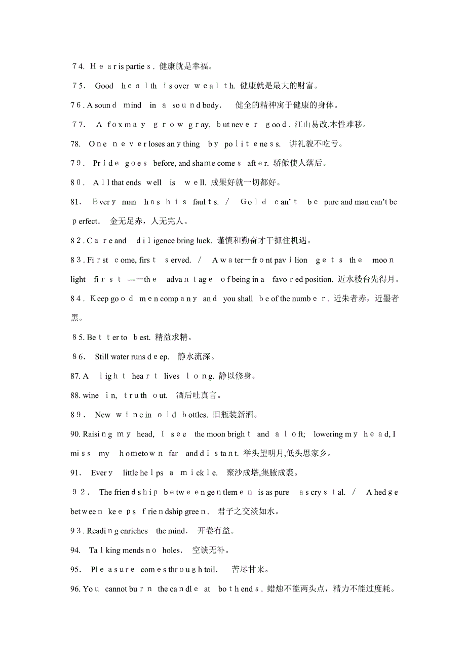 常用英语谚语200条_第4页