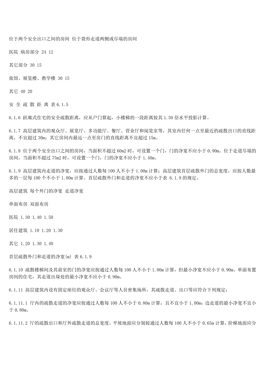 《高层民用建筑设计防火规范》中有关消防疏散的规定_第2页