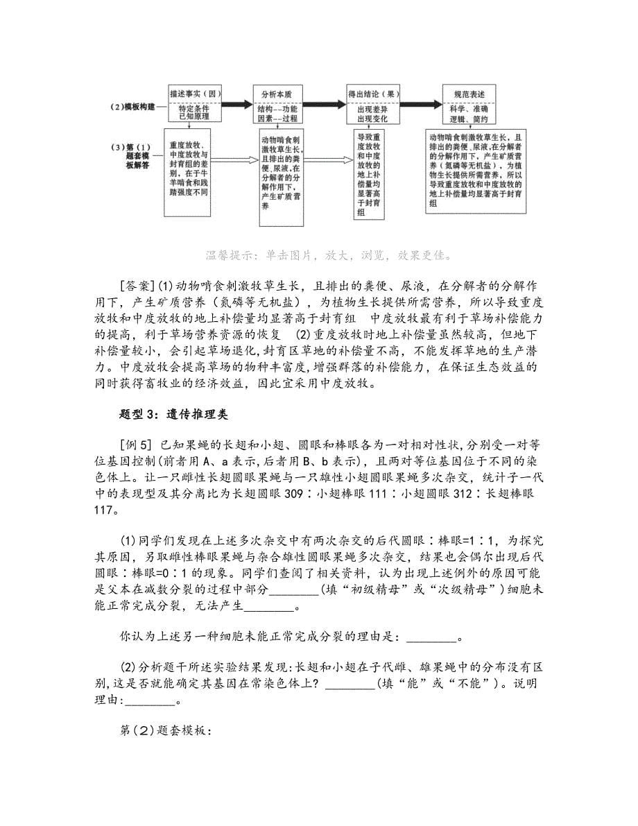 高考生物长句子表达模板_第5页