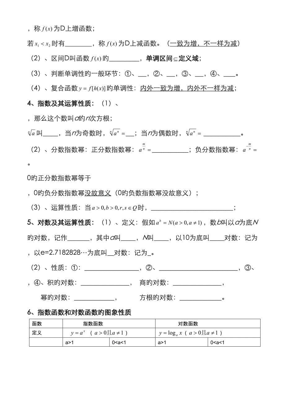 2023年高中数学会考知识点汇编学生版_第5页