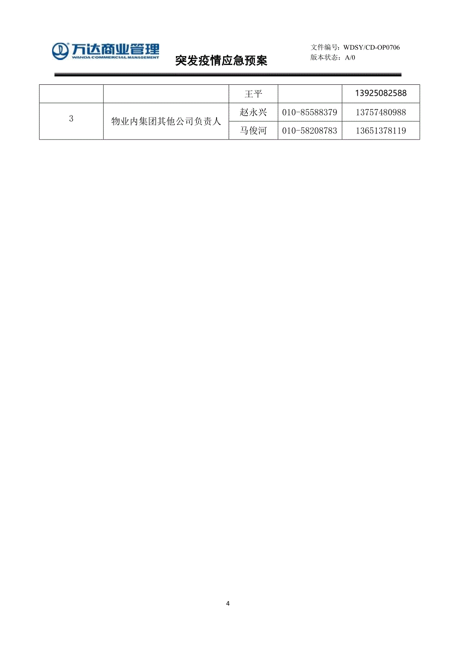 精品万达广场突发疫情应急预案.doc_第4页