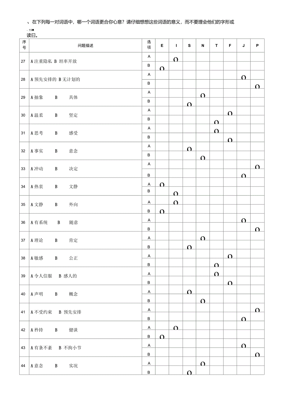 《MBTI职业性格测试题》(有答案)_第3页