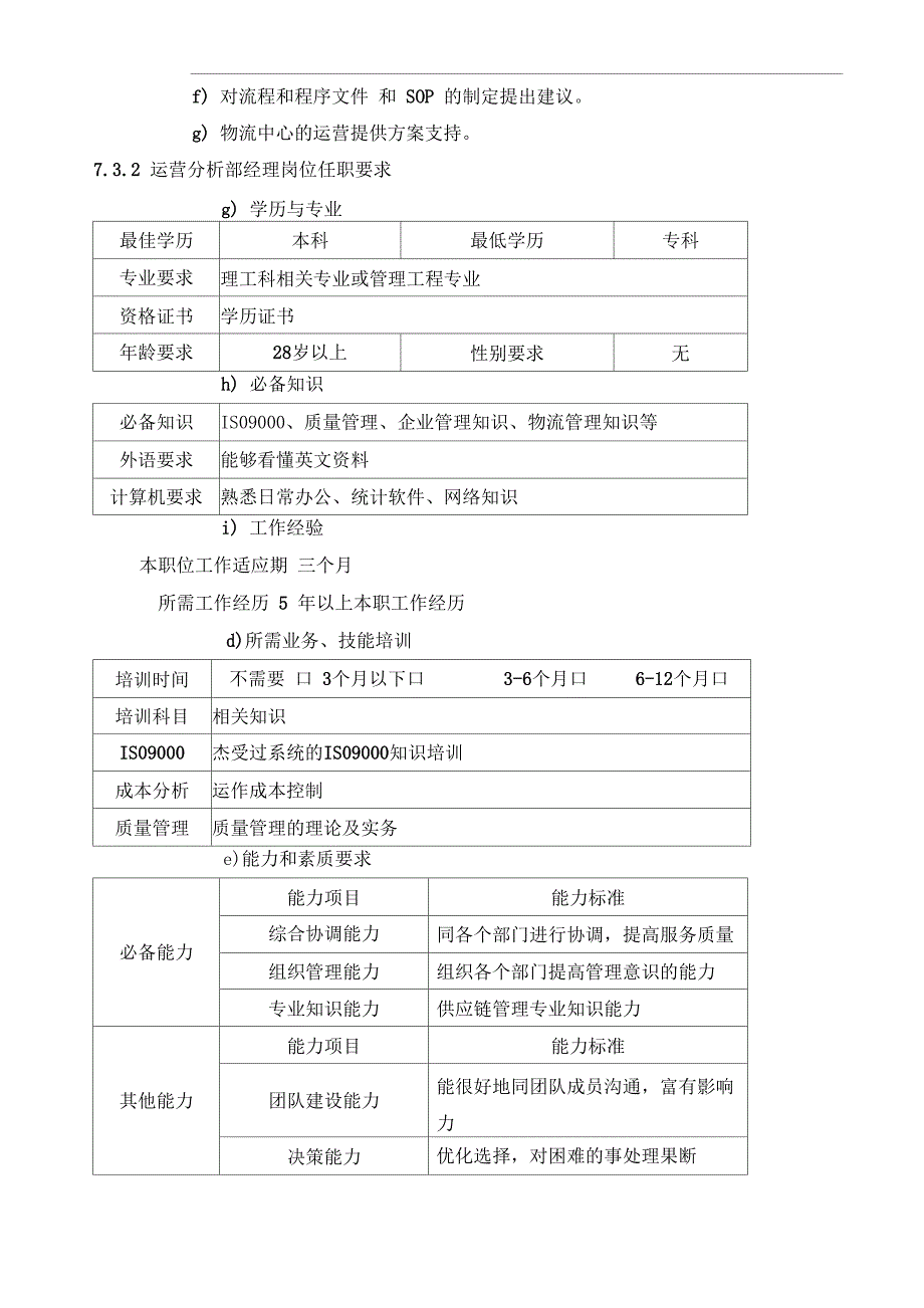 物流中心岗位职责和任职要求_第4页