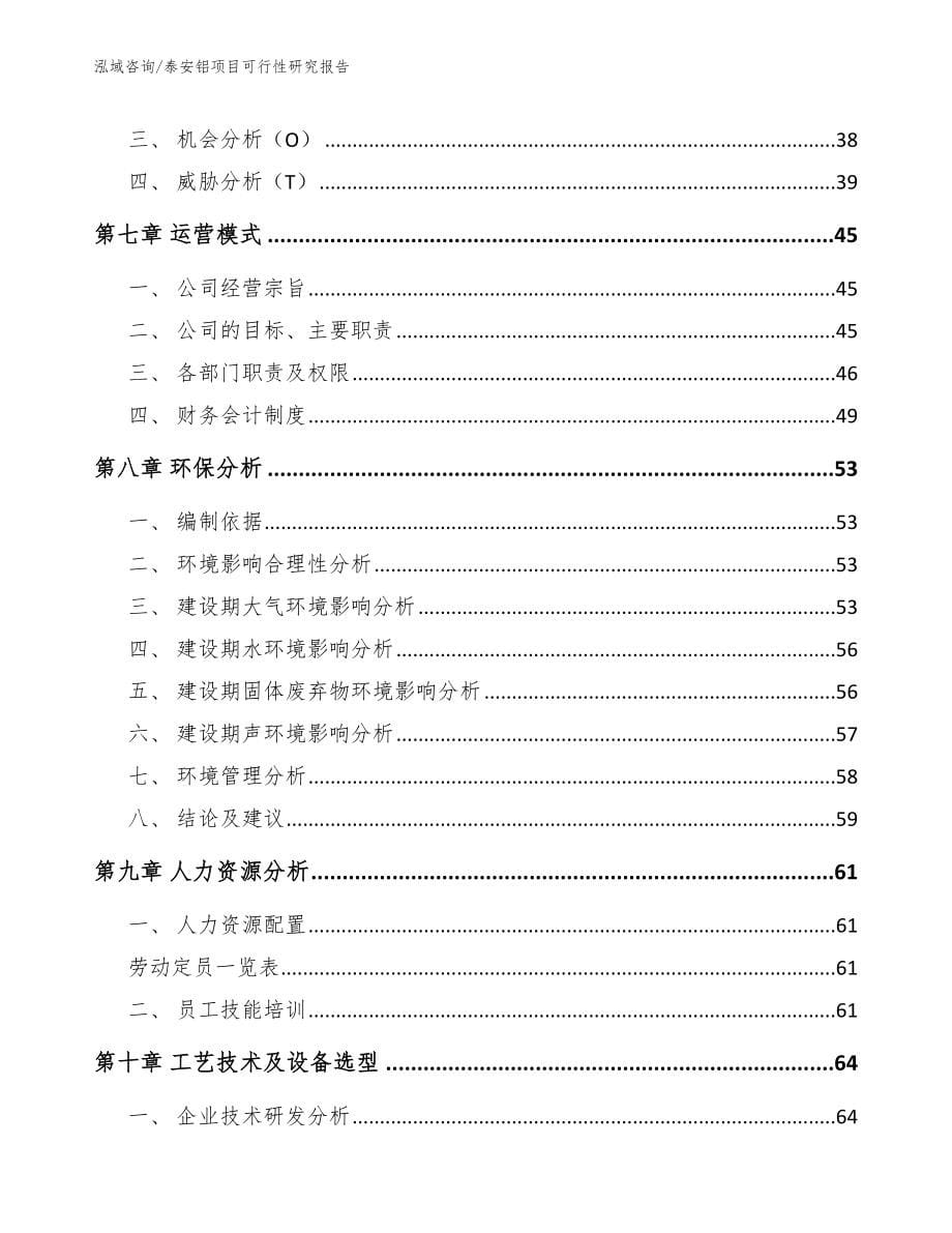 泰安铝项目可行性研究报告_第5页