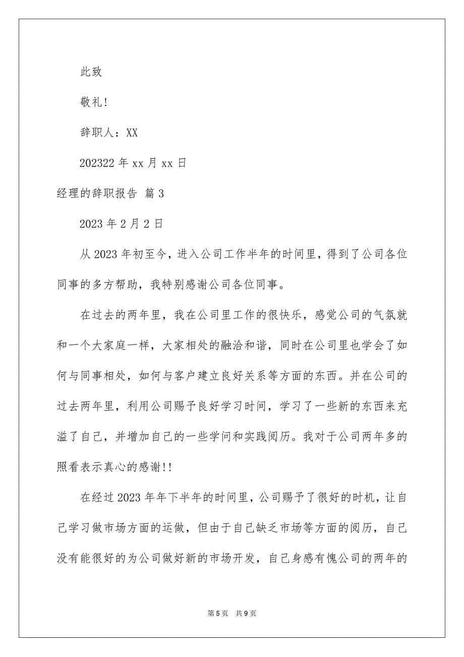 2023经理的辞职报告3范文.docx_第5页