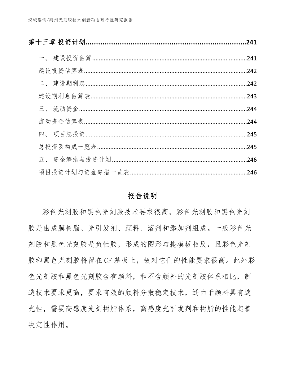 荆州光刻胶技术创新项目可行性研究报告_第5页