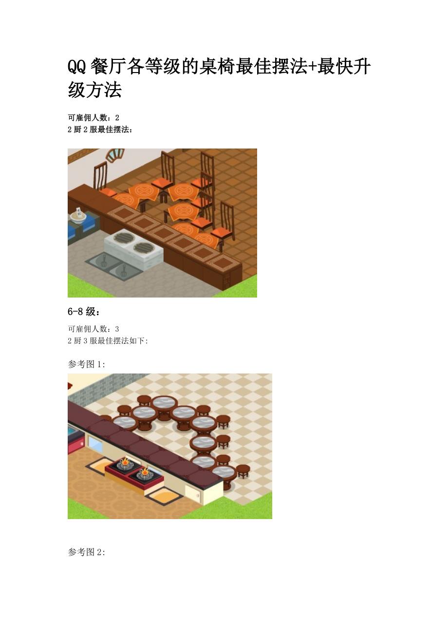 QQ餐厅各等级的桌椅最佳摆法.doc_第1页
