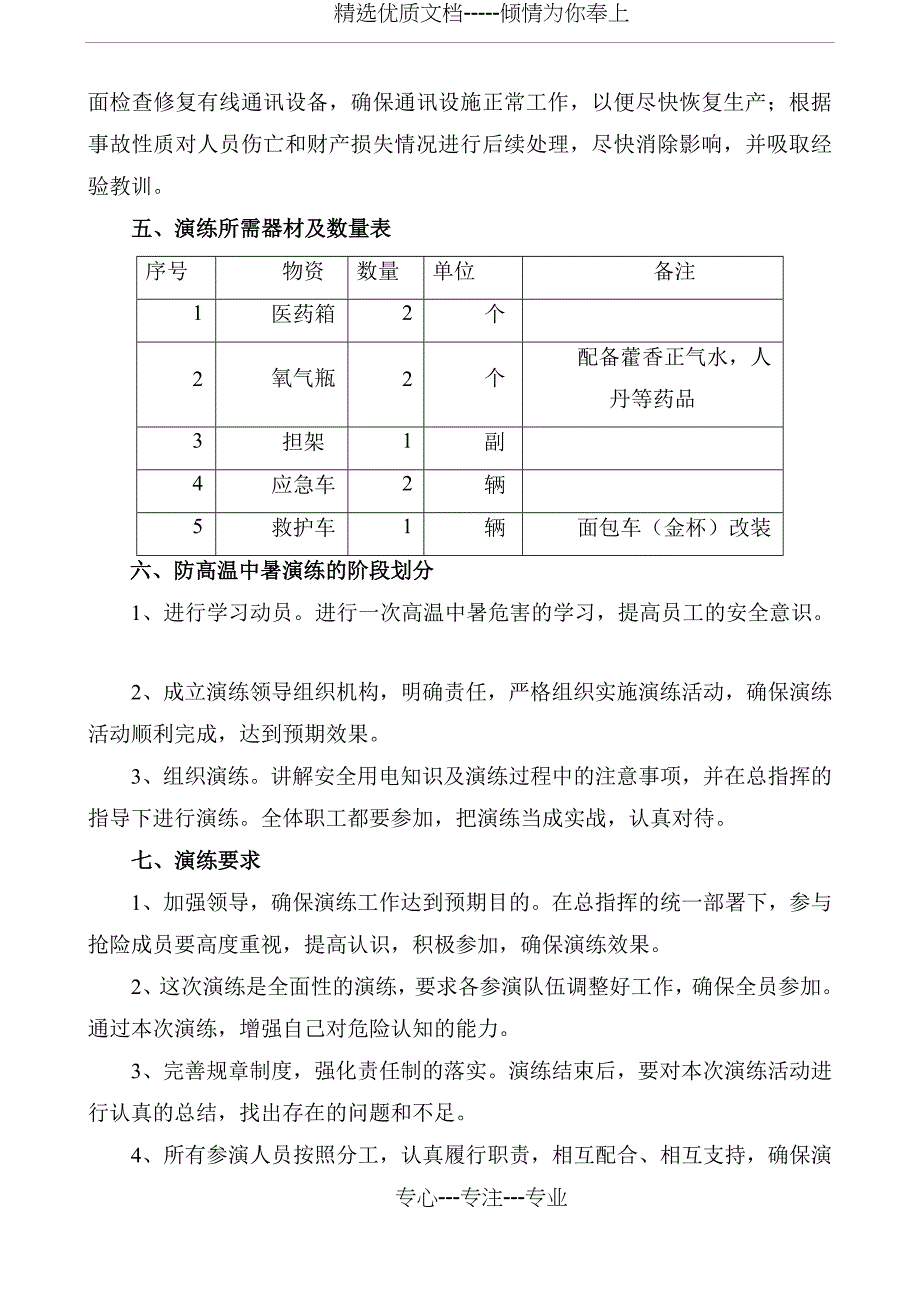 高温中暑演习方案(共6页)_第4页