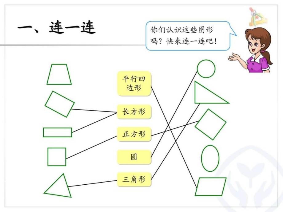 新人教一年下册数学总复习认识图形找规律分类与....ppt_第2页