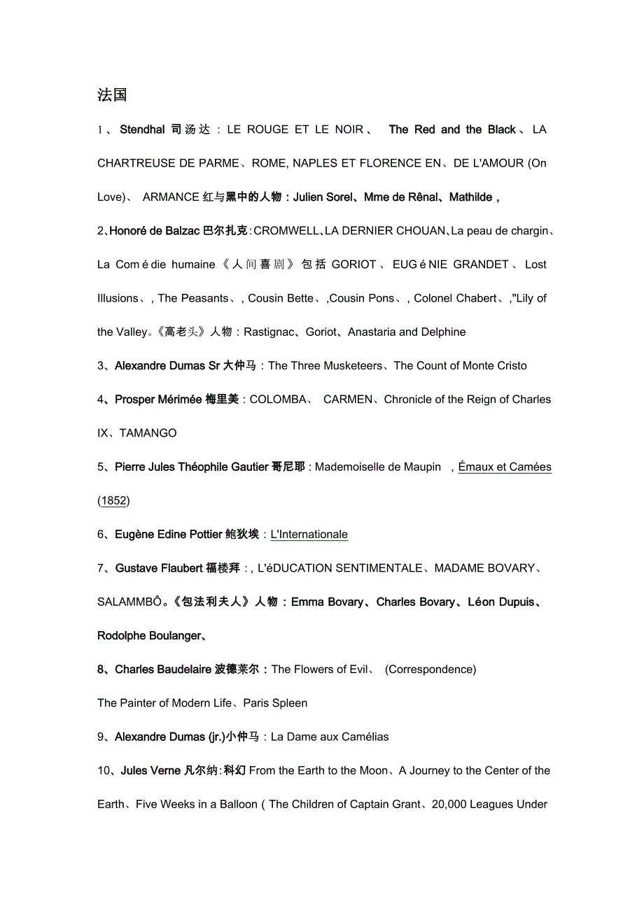 外国文学史中的的人物及其作品(双语教学)_第1页
