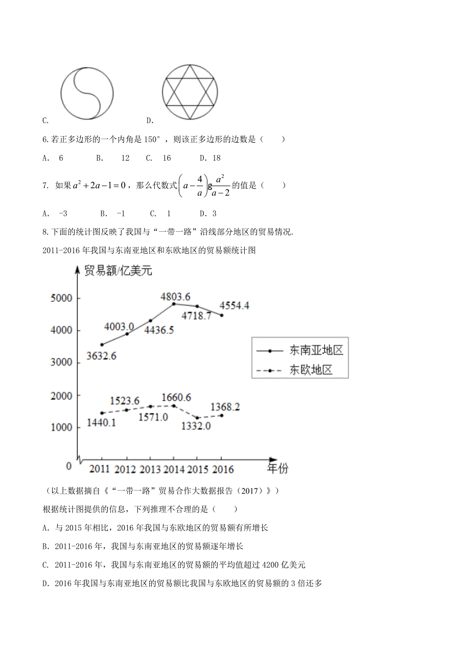 最新北京市中考数学试卷精编word原卷版_第2页