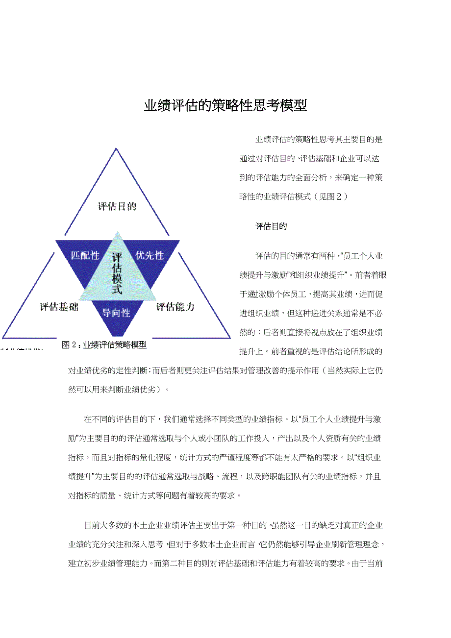 业绩评估的策略性思考模型_第1页