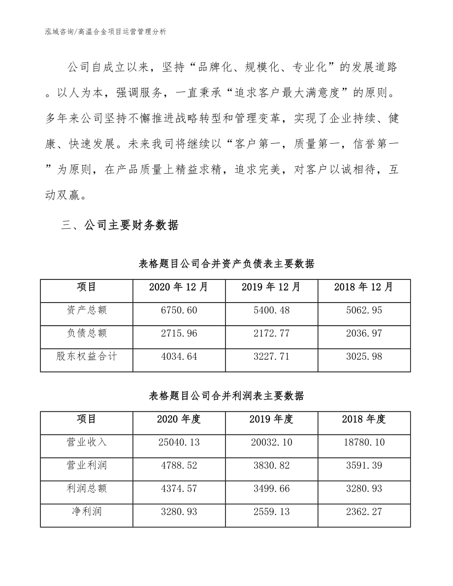 高温合金项目运营管理分析_第5页