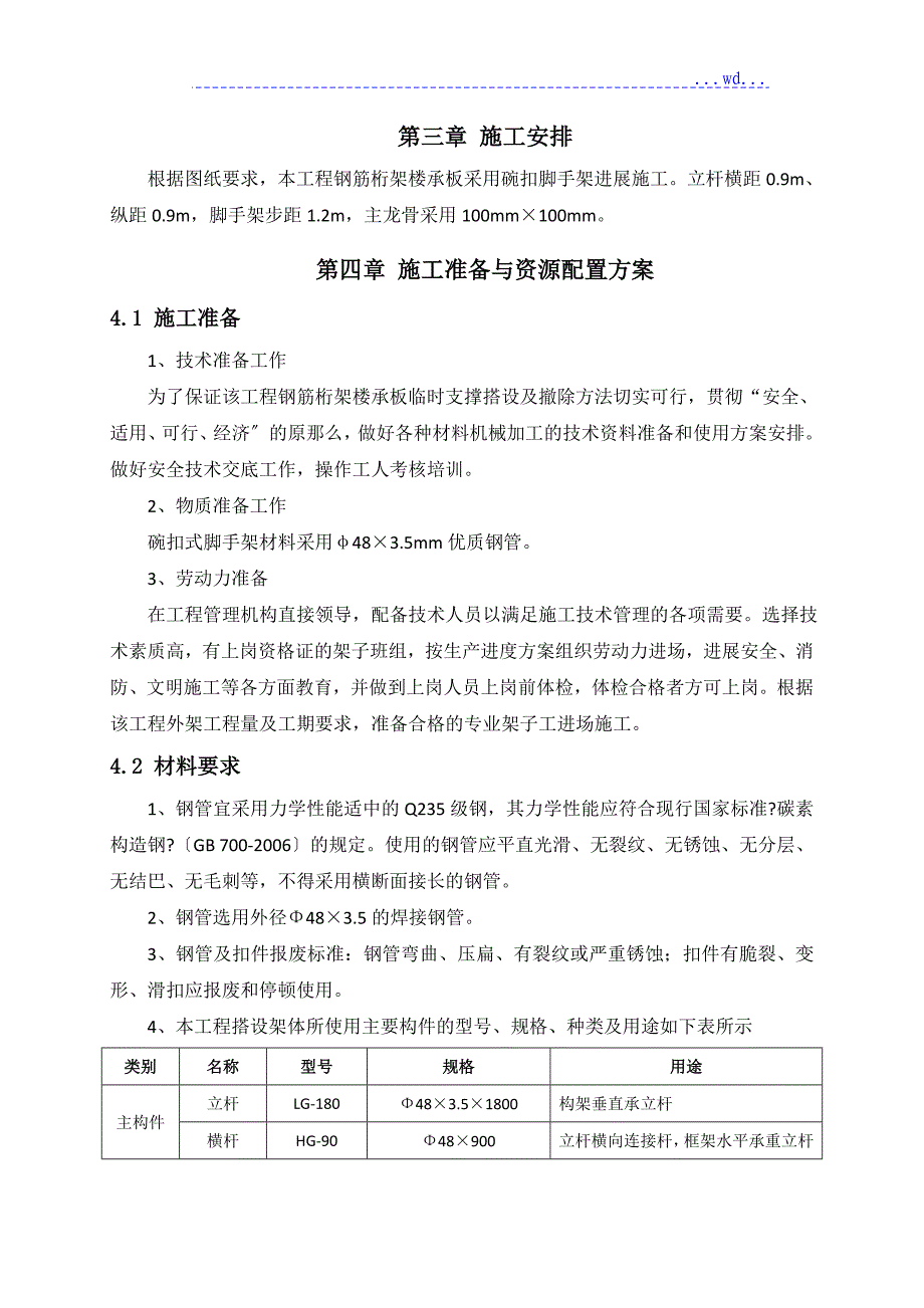 089~双子塔钢筋桁架楼承板临时支撑施工组织方案_第4页