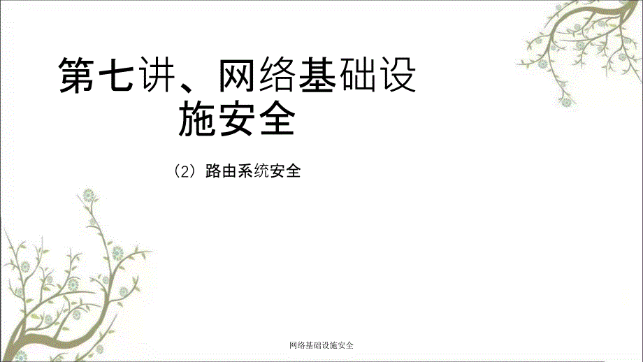 网络基础设施安全PPT课件_第1页