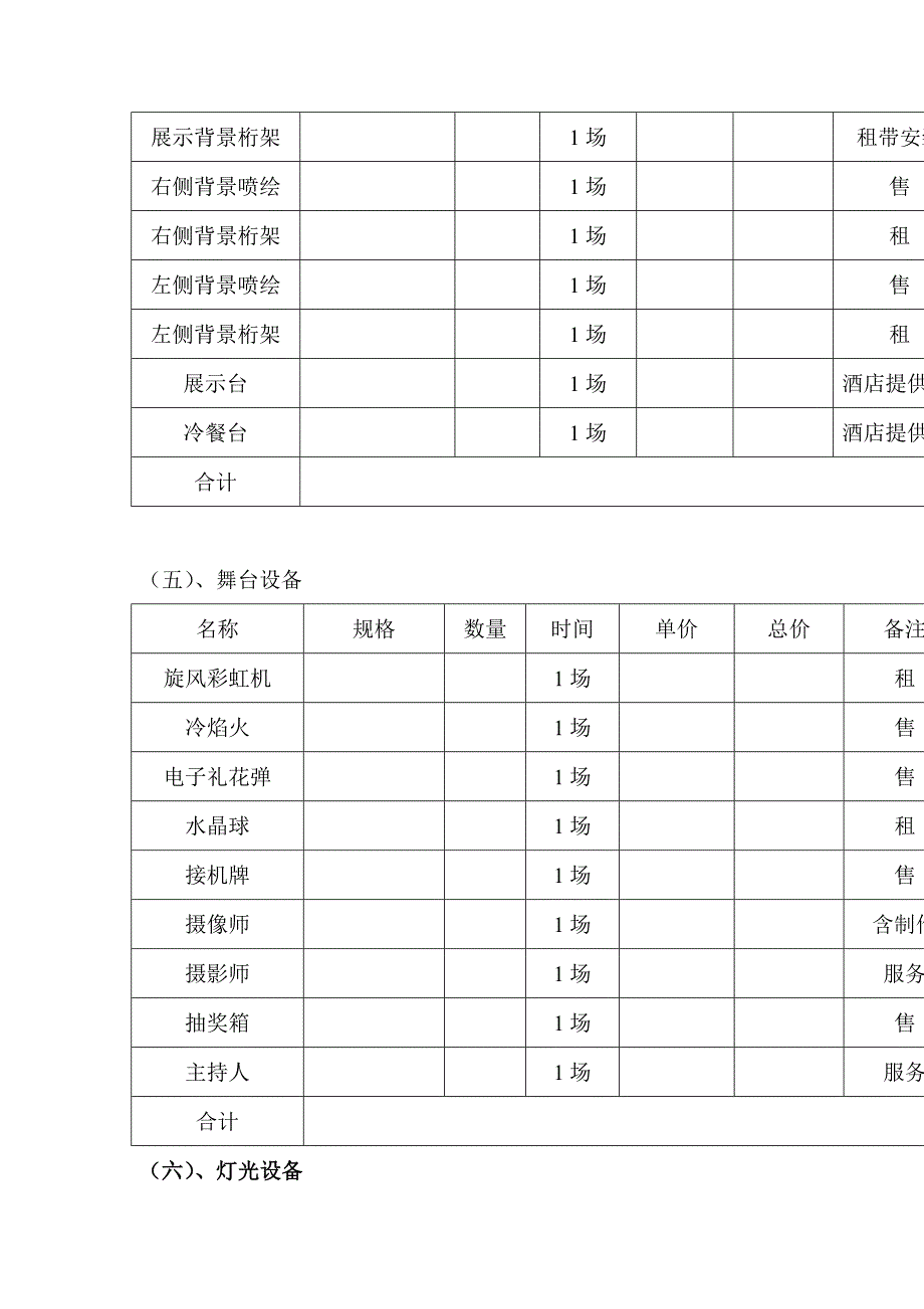 庆典物料清单表格_第3页