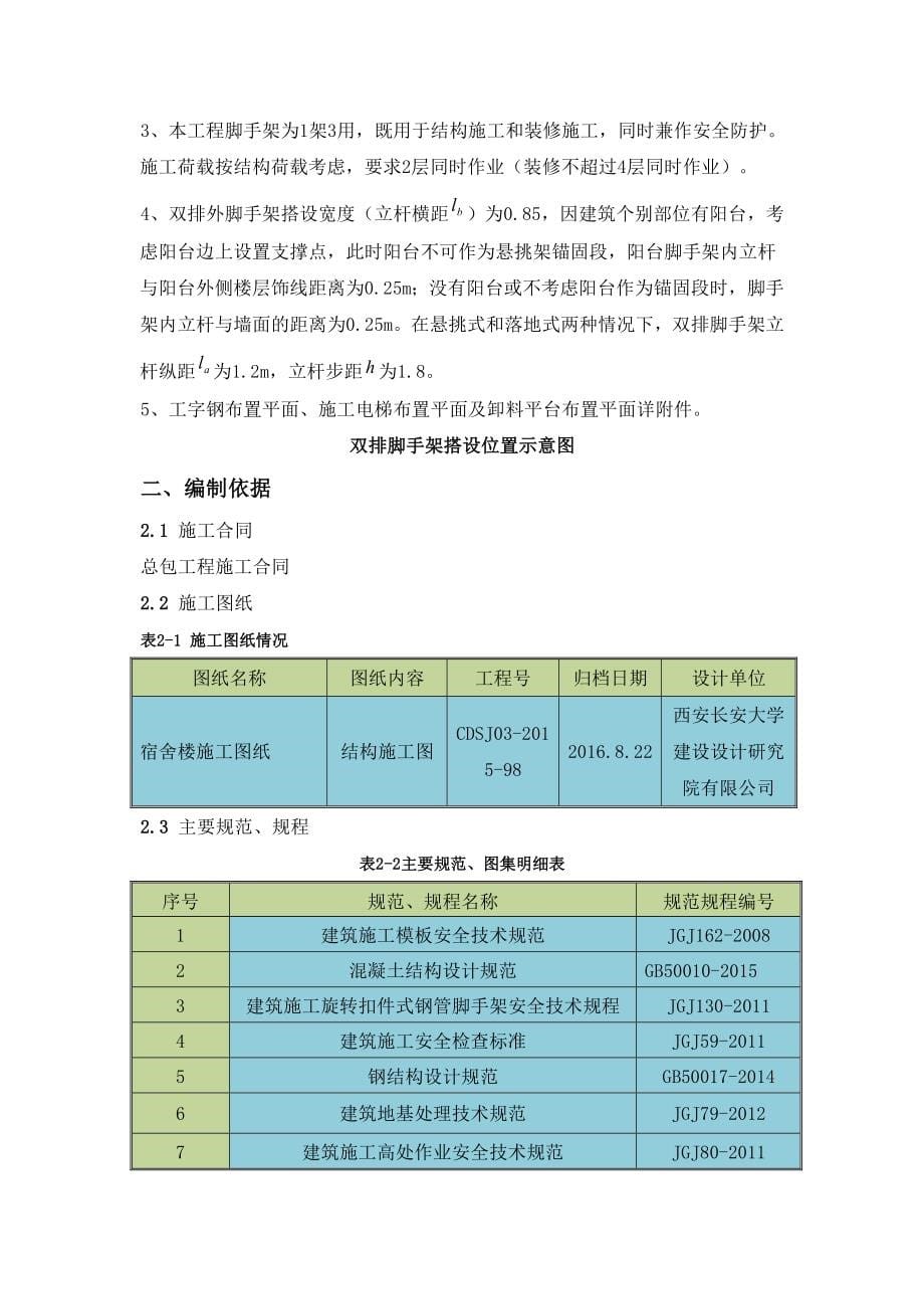 宿舍楼外墙双排脚手架安全专项施工方案培训讲义_第5页