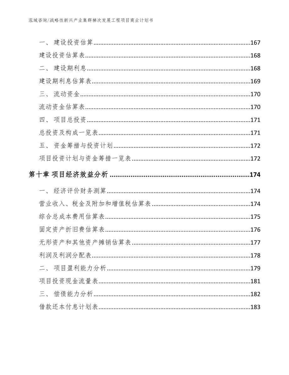 战略性新兴产业集群梯次发展工程项目商业计划书_第5页