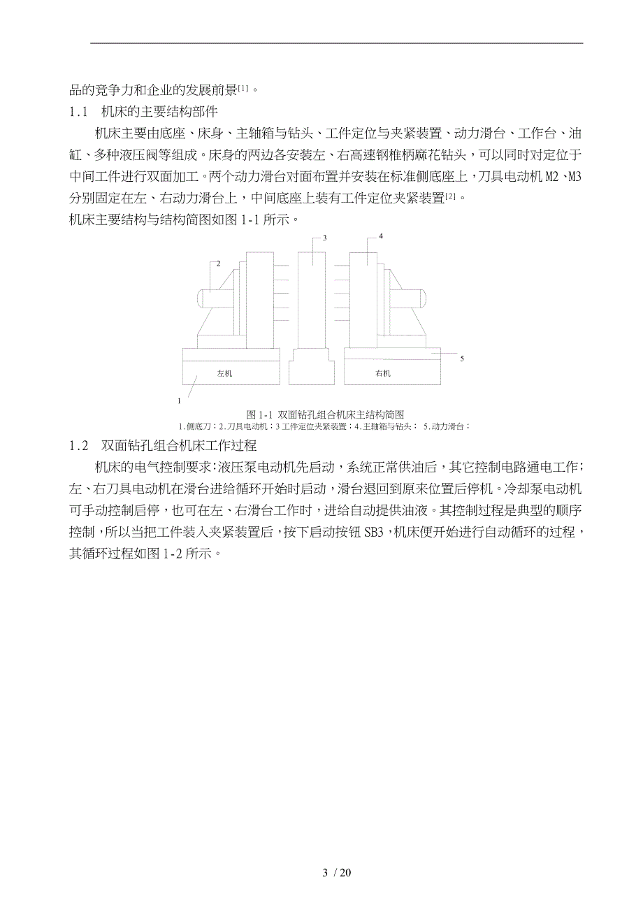 双面钻孔组合机床控制系统分析与设计说明_第4页